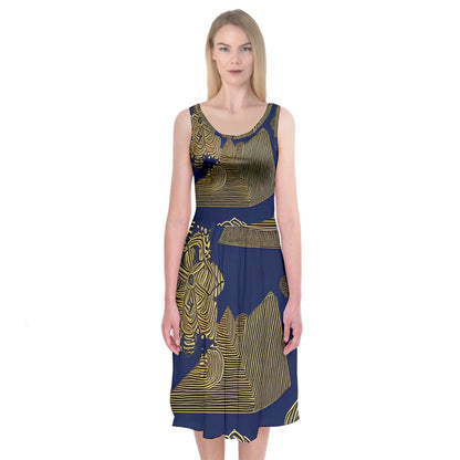 African | Ethnic  Midi Sleeveless Dress