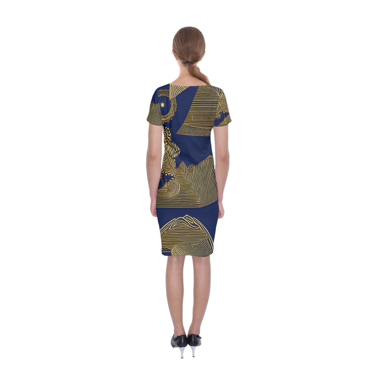 African | Ethnic | Classic Short Sleeve Midi Dress