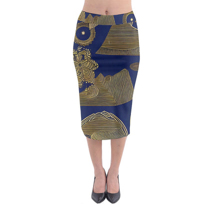 African | Ethnic | Midi Pencil Skirt