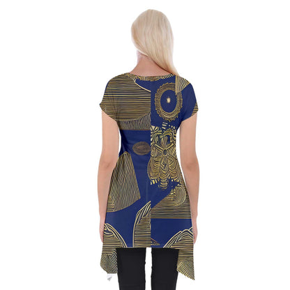 African | Ethnic | Short Sleeve Side Drop Tunic