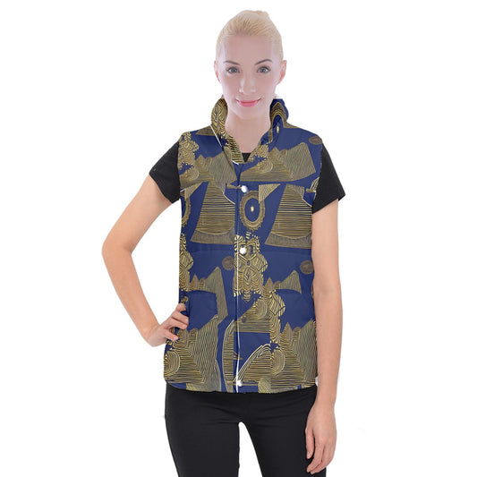 African | Ethnic | Women's Button Up Vest