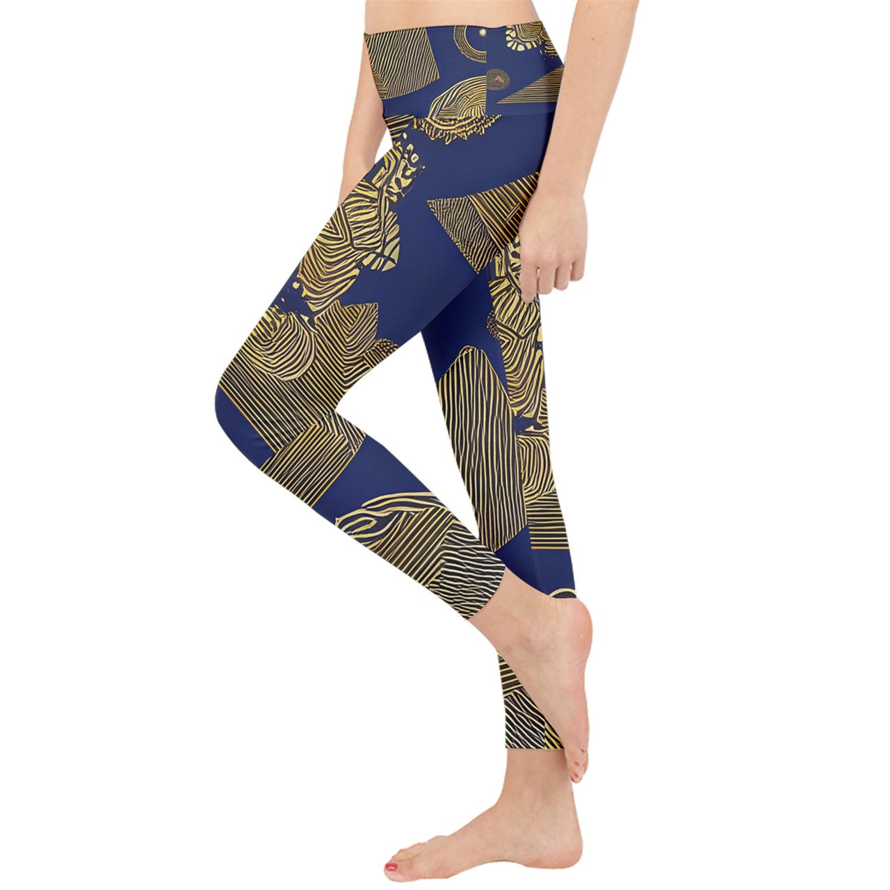 African | Ethnic | Lightweight Velour Classic Yoga Leggings