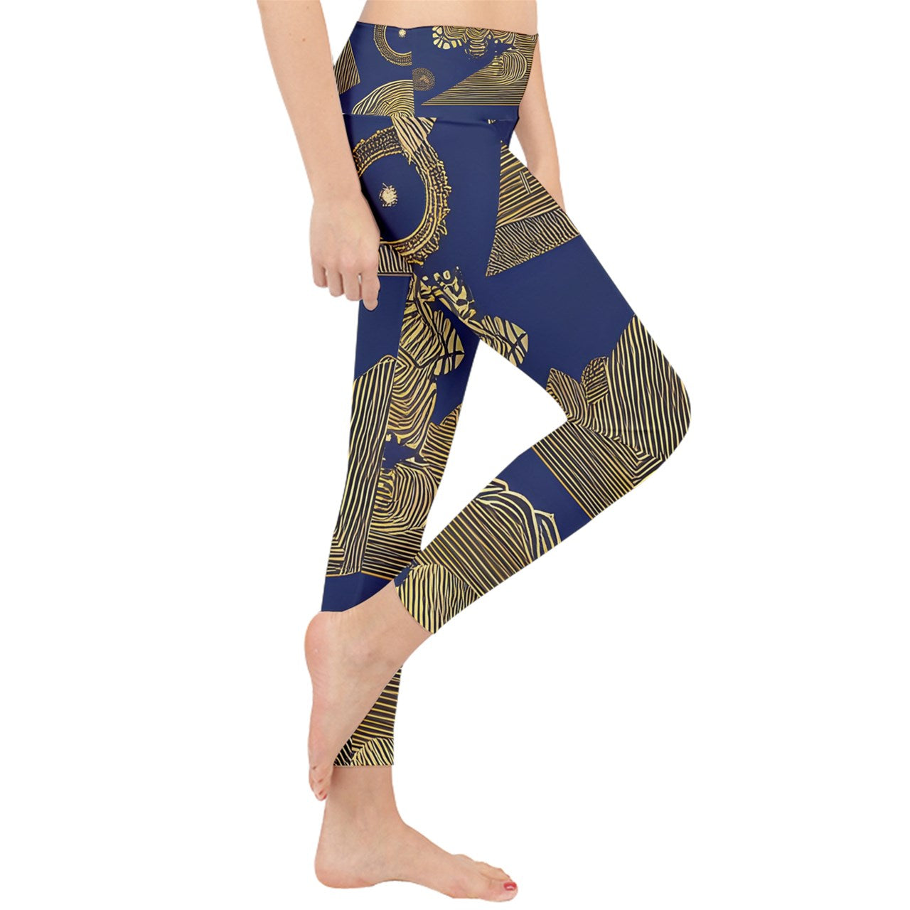 African | Ethnic | Lightweight Velour Classic Yoga Leggings