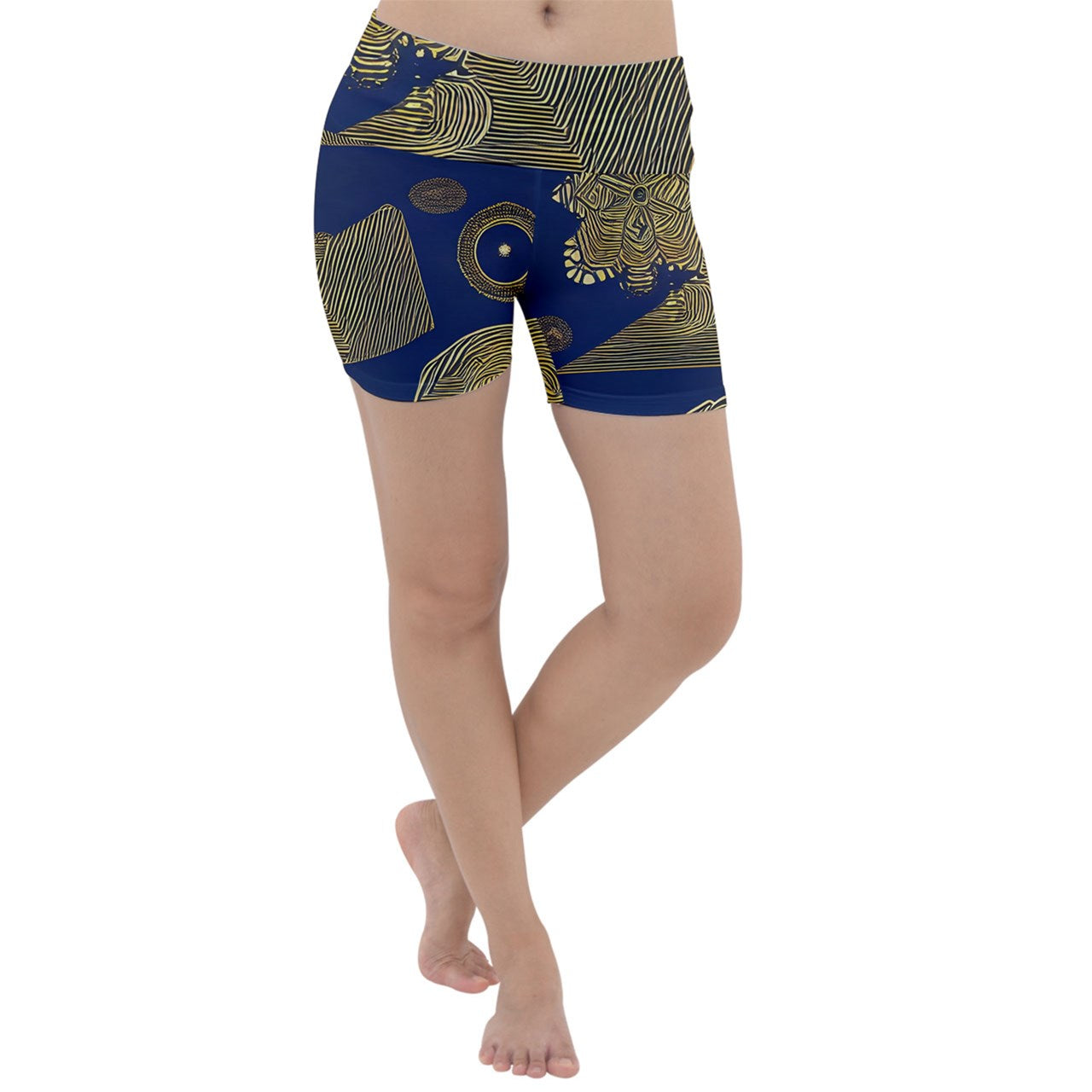 African | Ethnic | Lightweight Velour Yoga Shorts