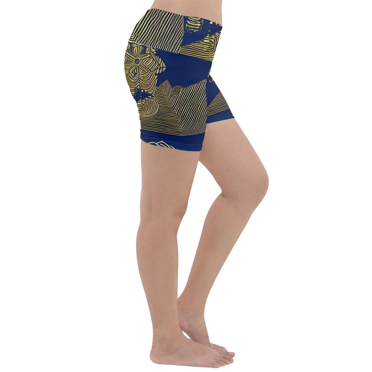 African | Ethnic | Lightweight Velour Yoga Shorts