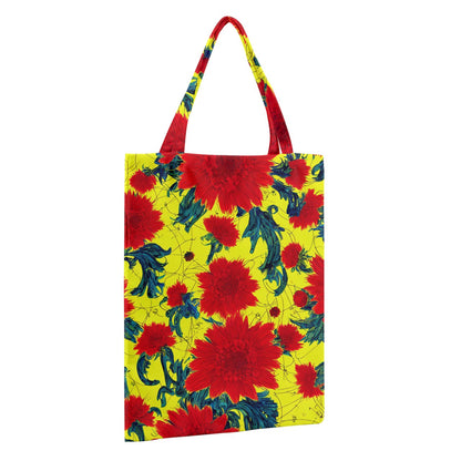 Red Flowers on Yellow Classic Tote Bag