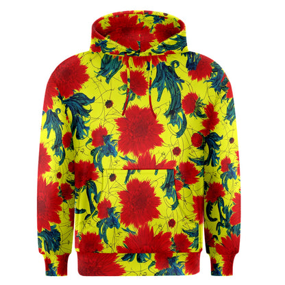 Red Flowers on Yellow Men's Core Hoodie