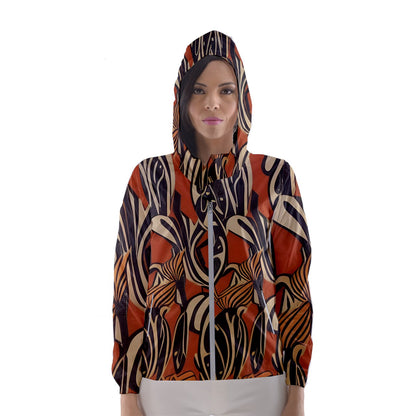 African - Ethnic Women's Hooded Windbreaker