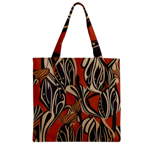 African - Ethnic Zipper Grocery Tote Bag