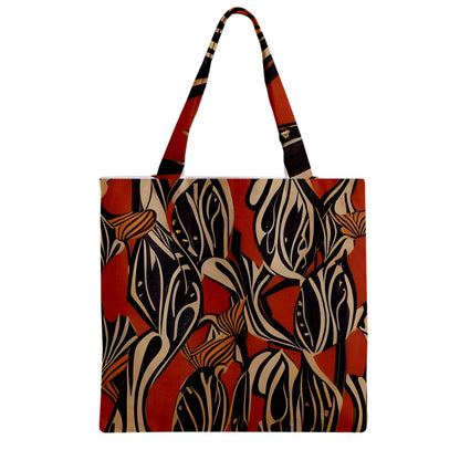 African - Ethnic Zipper Grocery Tote Bag