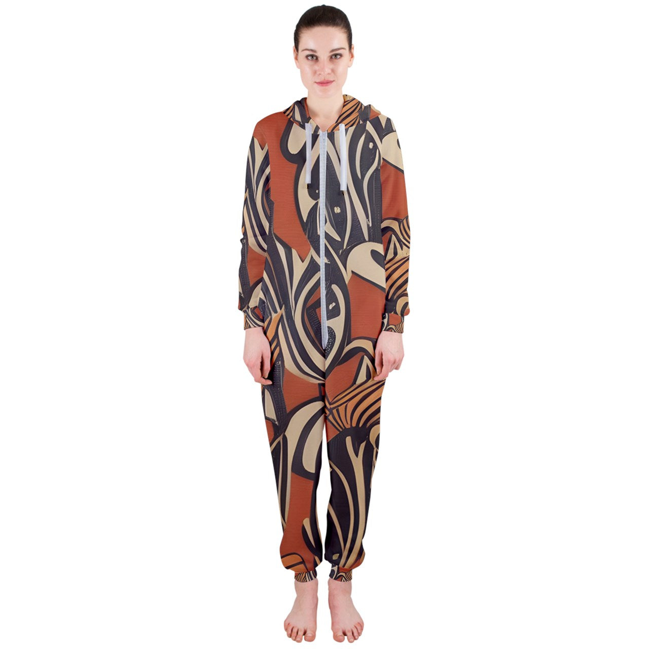 African - Ethnic Hooded Jumpsuit (Ladies)