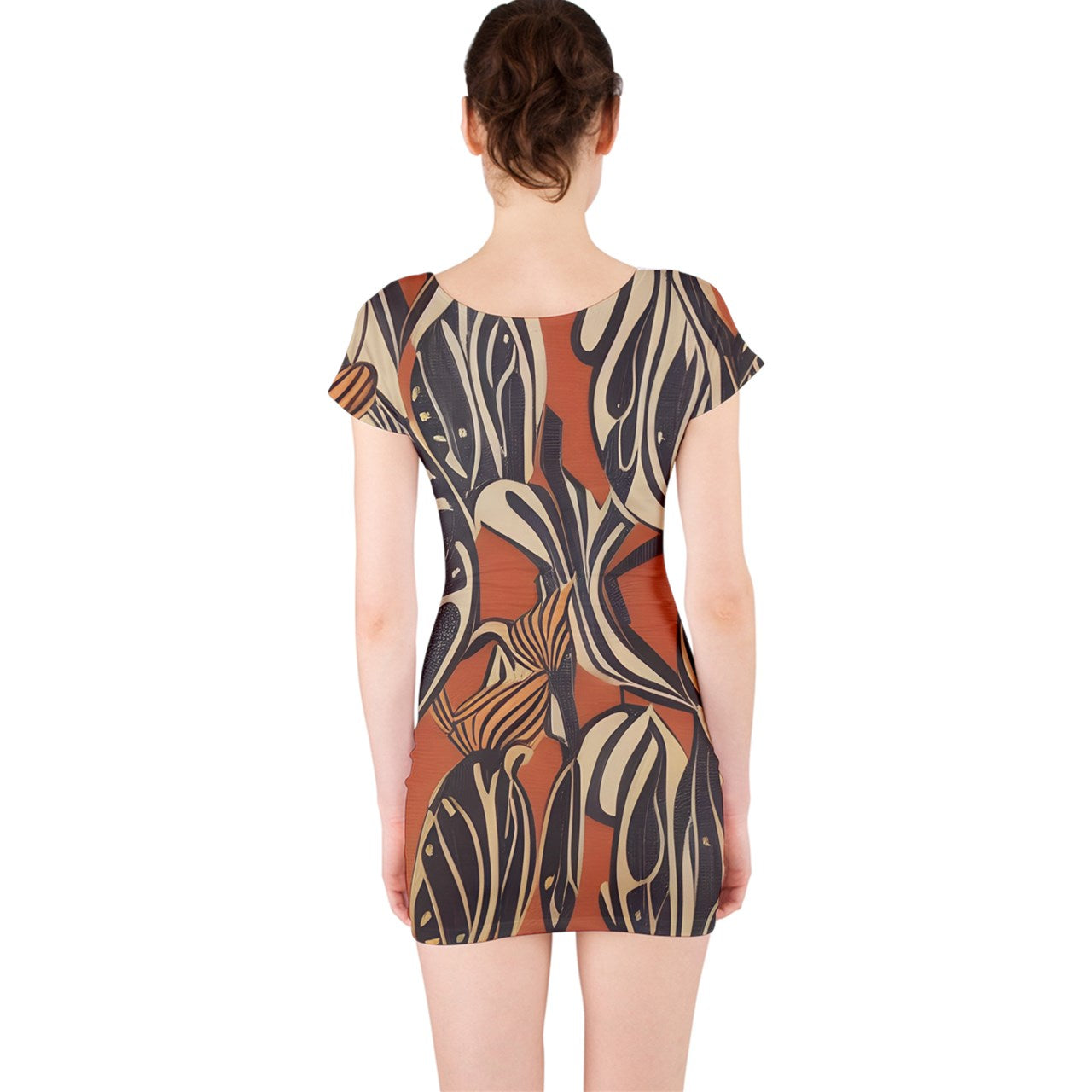 Luxtrini African-Ethnic Short Sleeve Bodycon Dress: Embrace Your Unique Style