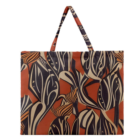 African - Ethnic Zipper Large Tote Bag