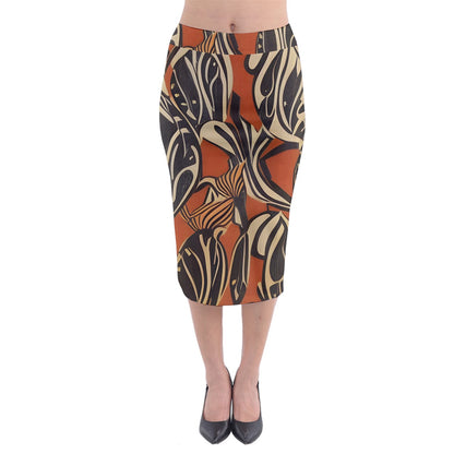 African - Ethnic Midi Pencil Skirt