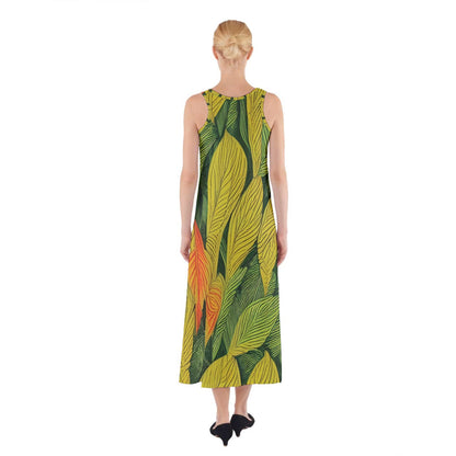 Indian Shot Sleeveless Maxi Dress