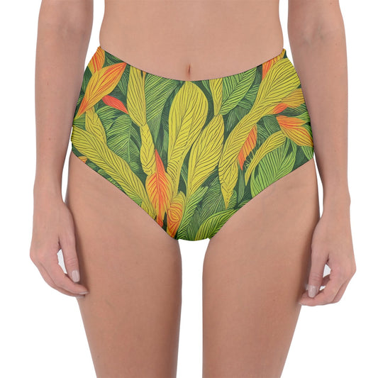 Indian Shot Reversible High-Waist Bikini Bottoms