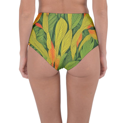 Indian Shot Reversible High-Waist Bikini Bottoms