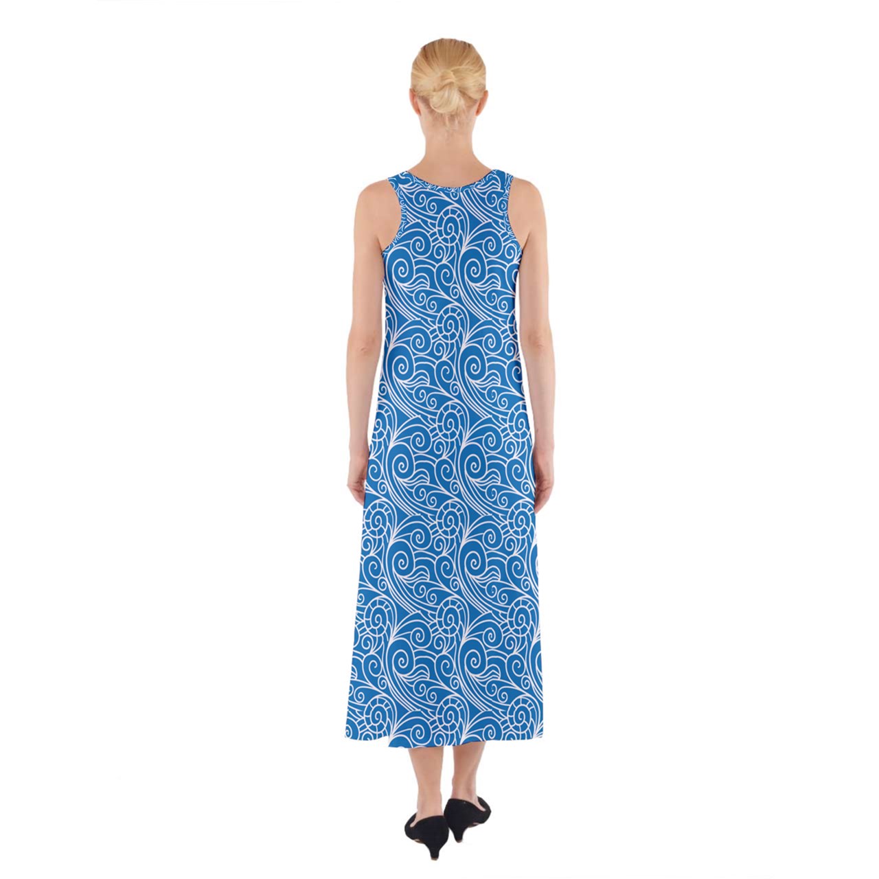 Blue Wind Sleeveless Maxi Dress