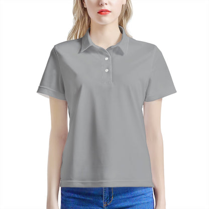 Silver Gray Women’s Aloha Polo Shirt