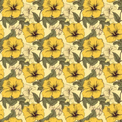 Yellow Hibiscus Women Off-shoulder Dress