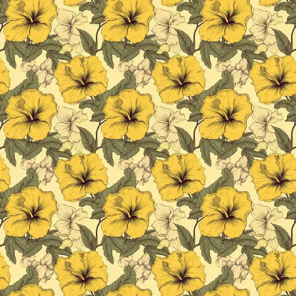 Yellow Hibiscus Wall Tapestry