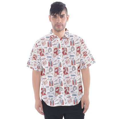 Men's Short Sleeve Shirt - Baseball Theme - Luxtrini, LLC