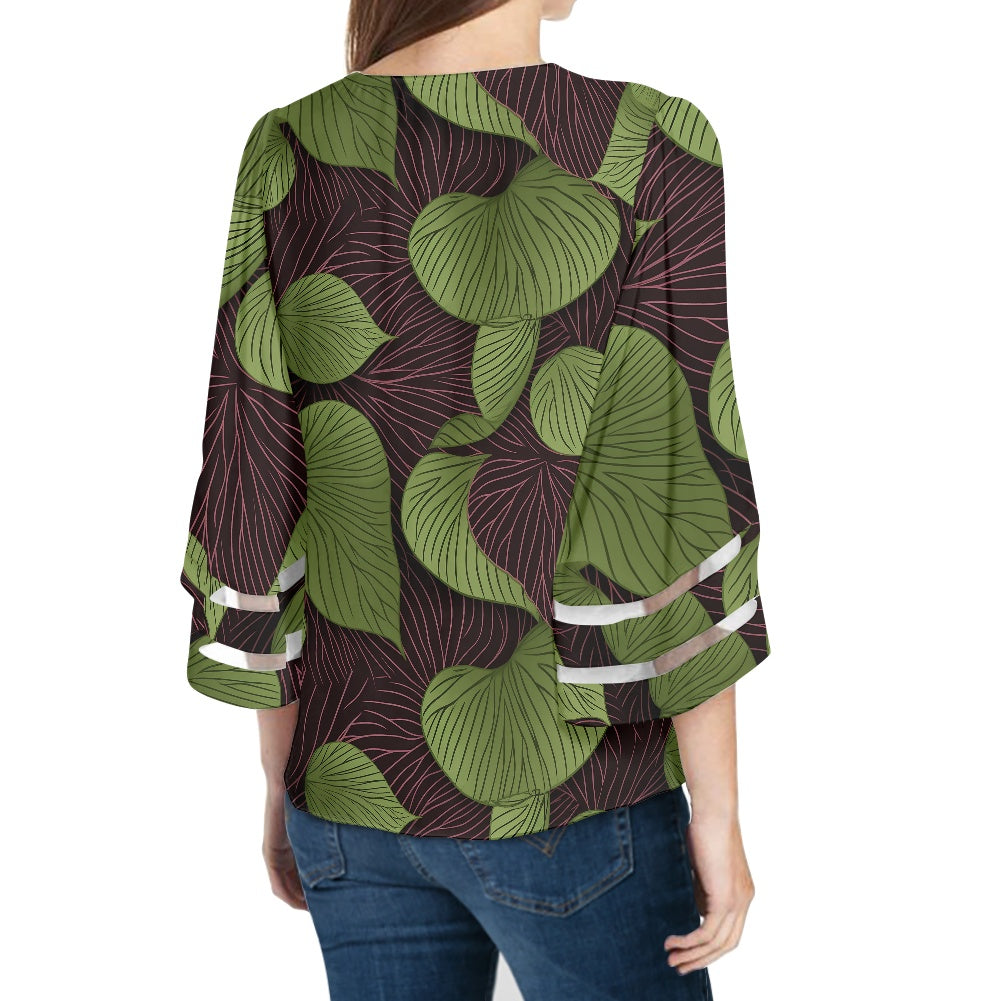 Kalo on Maroon Women Puff Sleeve Blouse