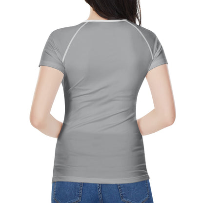 Silver Gray Women's All-Over Print T shirt