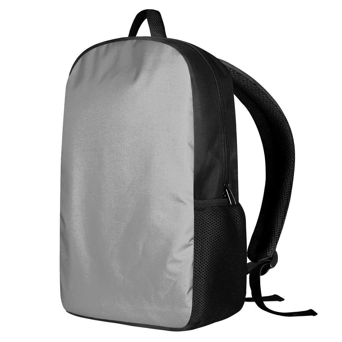 Silver Gray Kids Black Chain Backpack