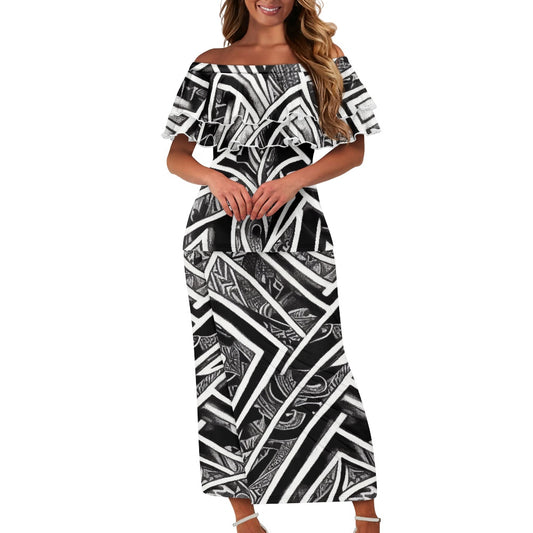 Polynesian Puletasi Style Maxi Dress Set up to 4XL