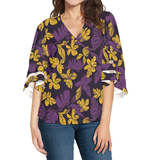 Women Puff Sleeve Blouse white