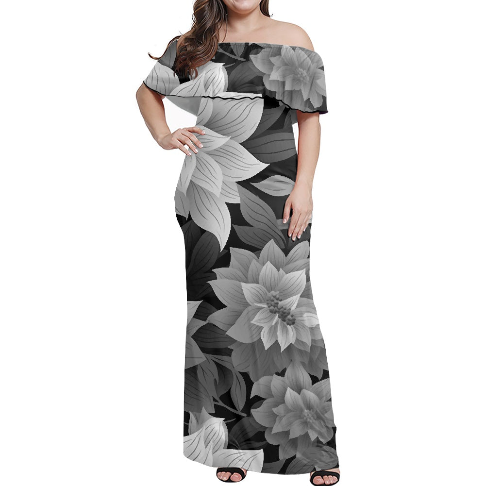 Women's Off The Shoulder short sleeve dress white