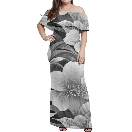 Women's Off The Shoulder short sleeve dress white