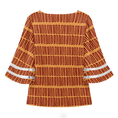 African Women Puff Sleeve Blouse