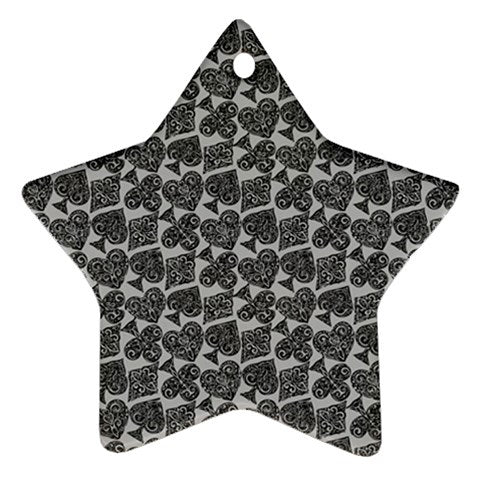 Playingcards-grey Ornament (Star) - Luxtrini, LLC