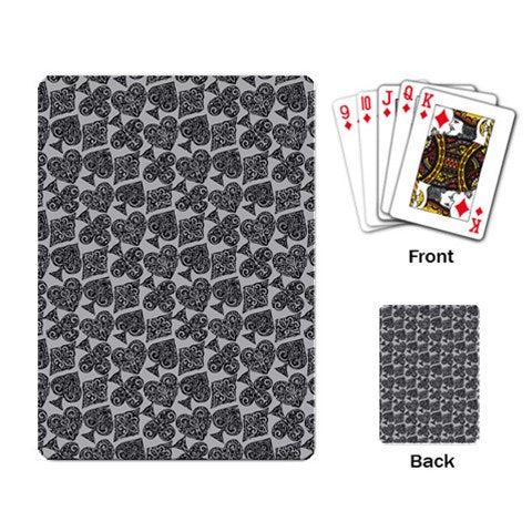 Playingcards-grey Playing Cards Single Design (Rectangle) - Luxtrini, LLC