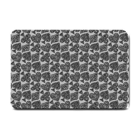 Playingcards-grey Small Doormat - Luxtrini, LLC