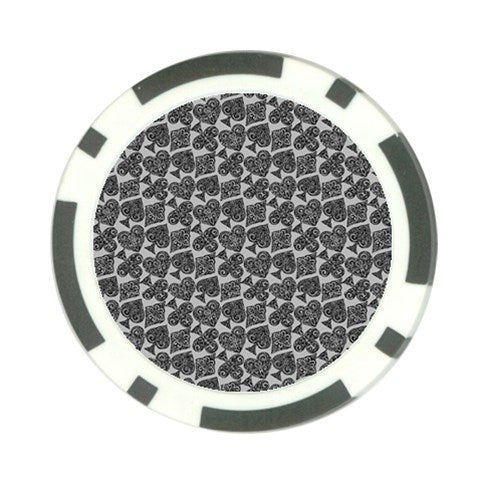 Playingcards-grey Poker Chip Card Guard (10 pack) - Luxtrini, LLC