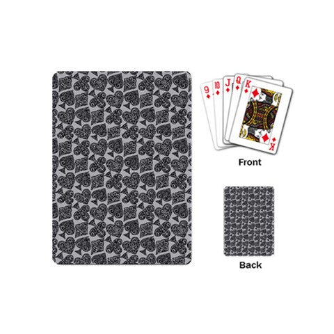 Playingcards-grey Playing Cards Single Design (Mini) - Luxtrini, LLC