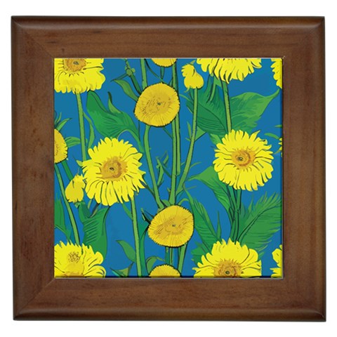 Sunflower Framed Tile