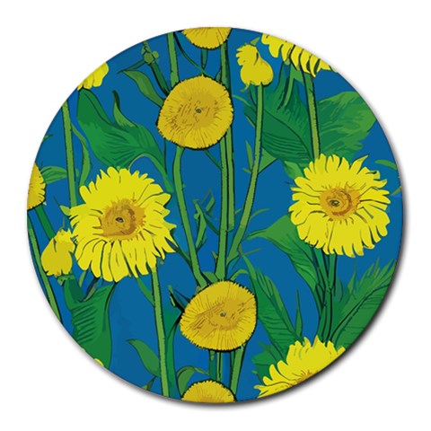 Sunflower Round Mousepad