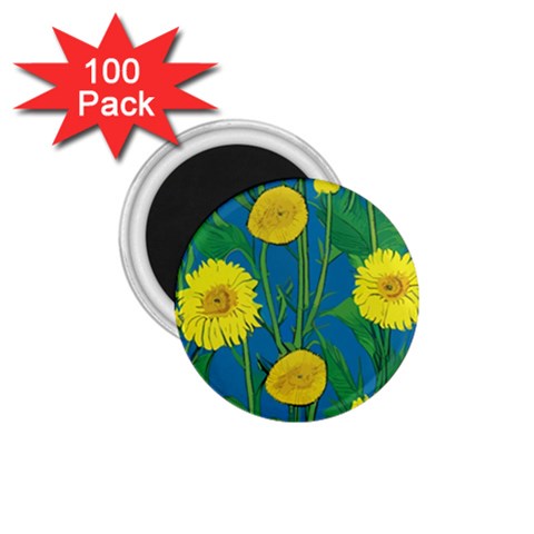 Sunflower 1.75" Magnet (100 pack)