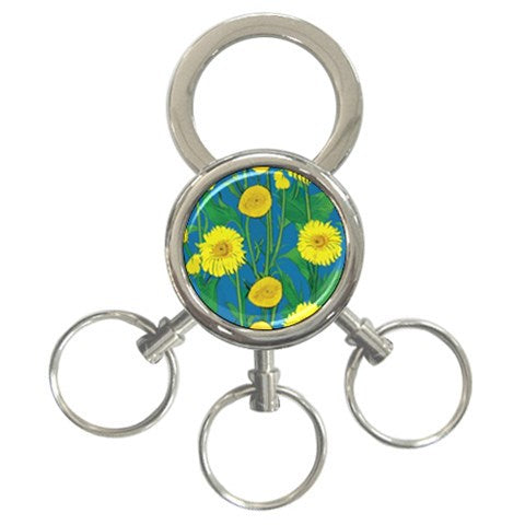 Sunflower 3-Ring Key Chain