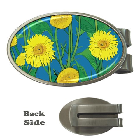 Sunflower Money Clip (Oval)