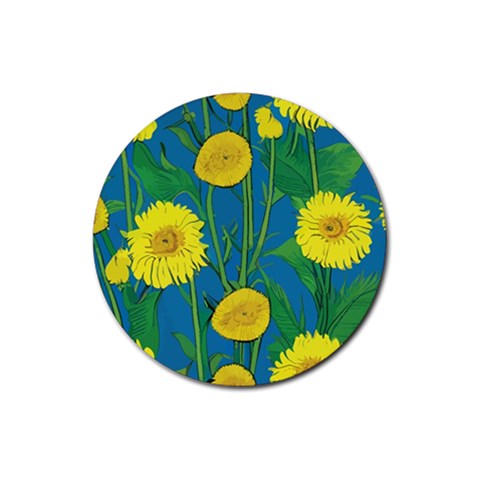 Sunflower Rubber Coaster (Round)