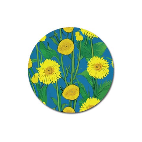 Sunflower Magnet 3" (Round)