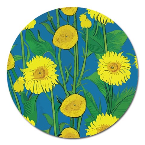 Sunflower Magnet 5" (Round)