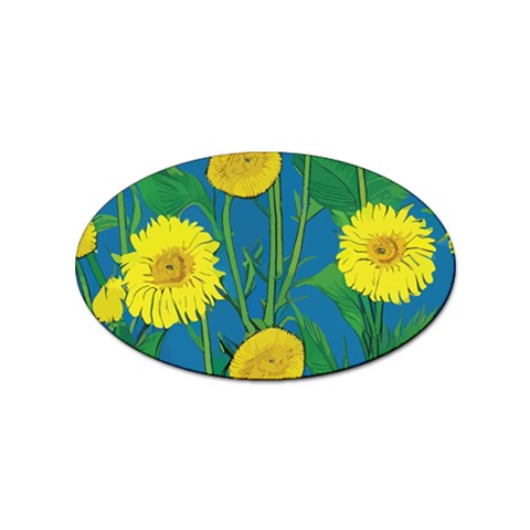 Sunflower Sticker Oval (10 pack)