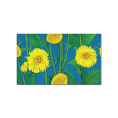 Sunflower Sticker Rectangular (10 pack)