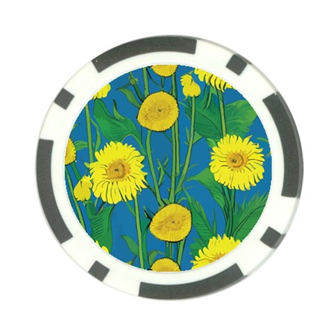 Sunflower Poker Chip Card Guard